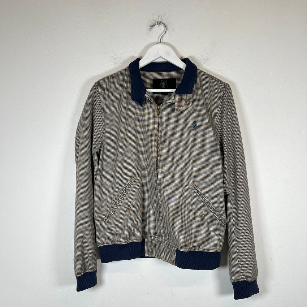 Hysteric Glamour Navy Check Bomber Jacket Size M