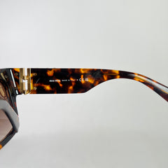 Miu Miu Tortoiseshell Square Frame Sunglasses