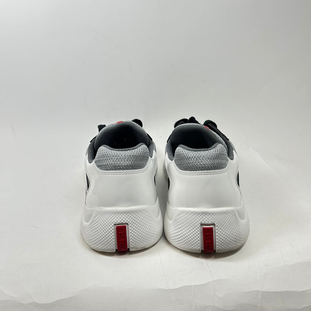 Prada Black/Grey American Cup Sneakers Size 8.5