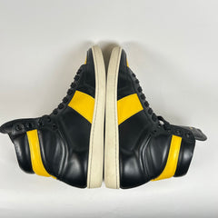 Saint Laurent Yellow/Black Court High Sneakers Size 8