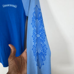 Chrome Hearts Baby Blue Floral Long Sleeve Size L