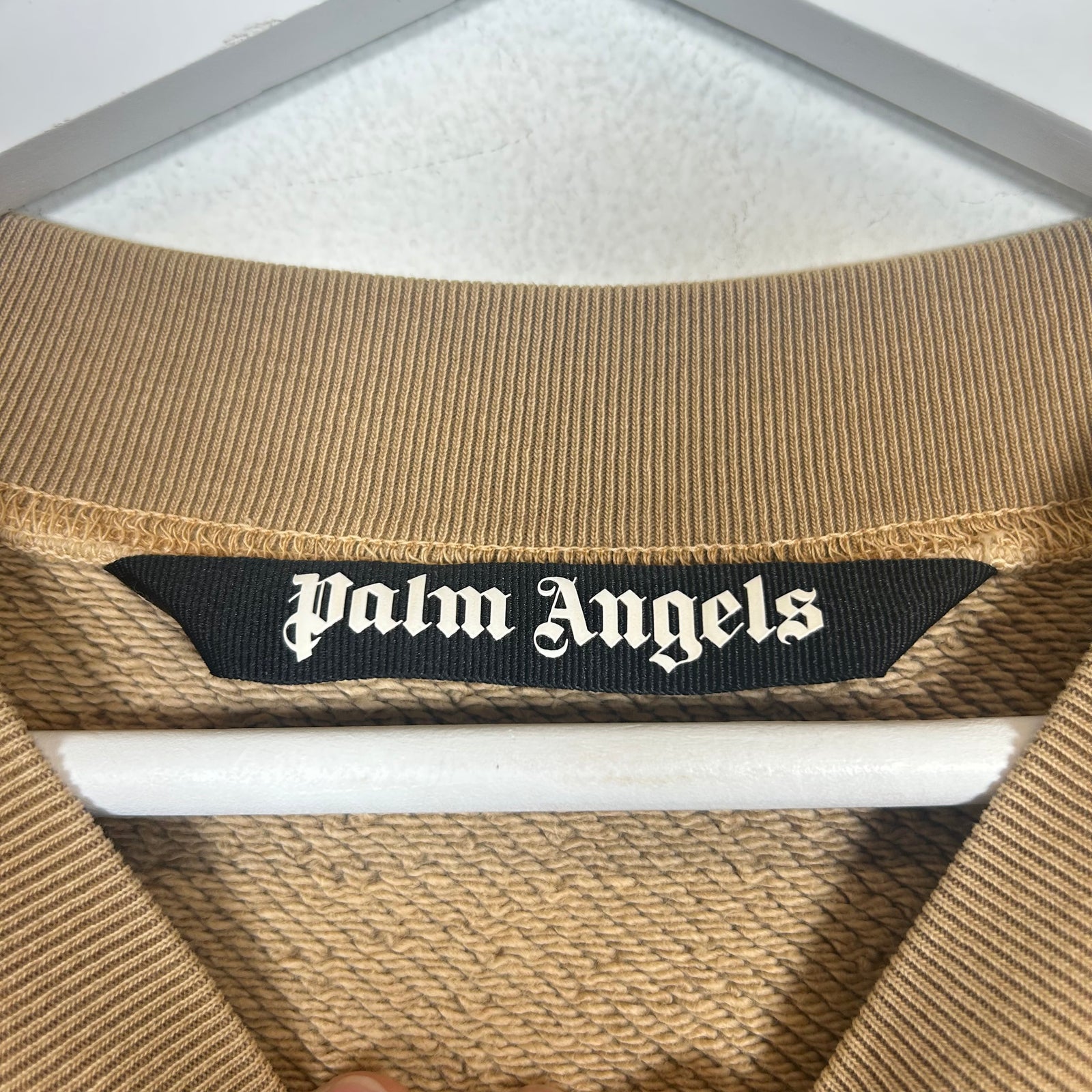Palm Angels Tan Logo Crewneck Size M