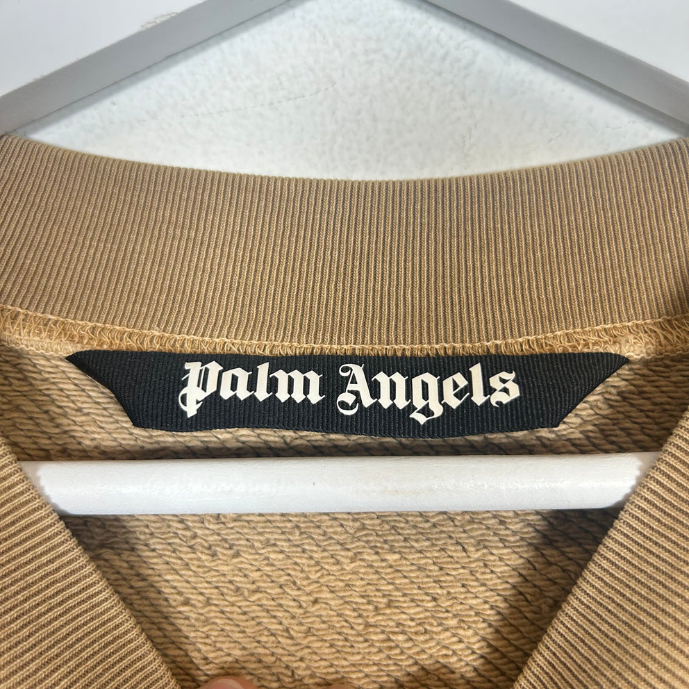 Palm Angels Tan Logo Crewneck Size M