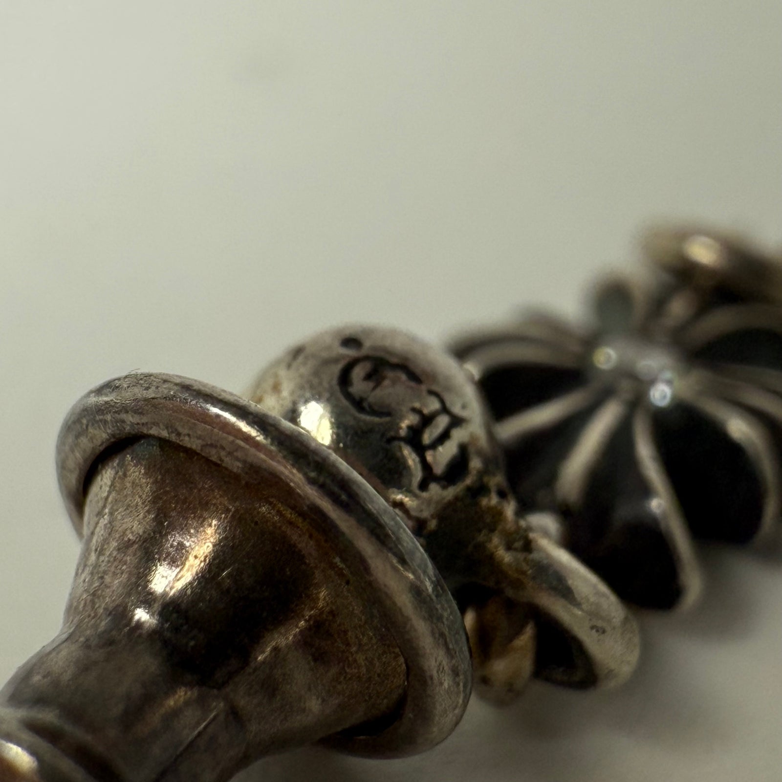 Chrome Hearts Tiny E .925 Diamond Earring