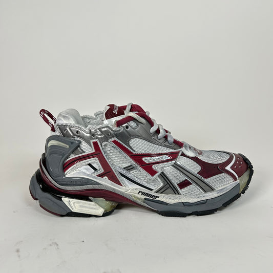 Balenciaga Burgundy Mesh Runners Size 43