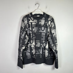 Dior Wool Oblique Trotter Intarsia Monogram Sweater