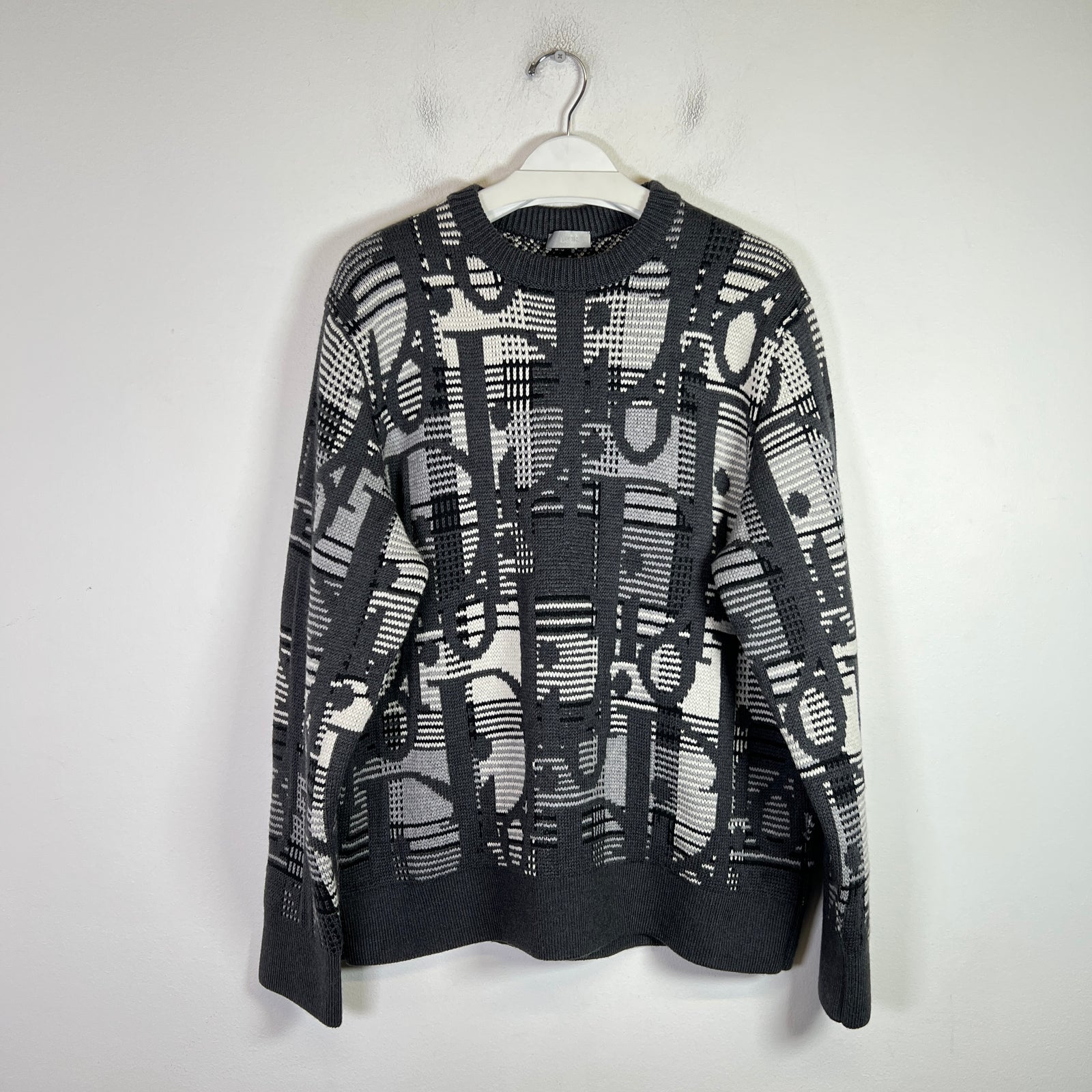 Dior Wool Oblique Trotter Intarsia Monogram Sweater