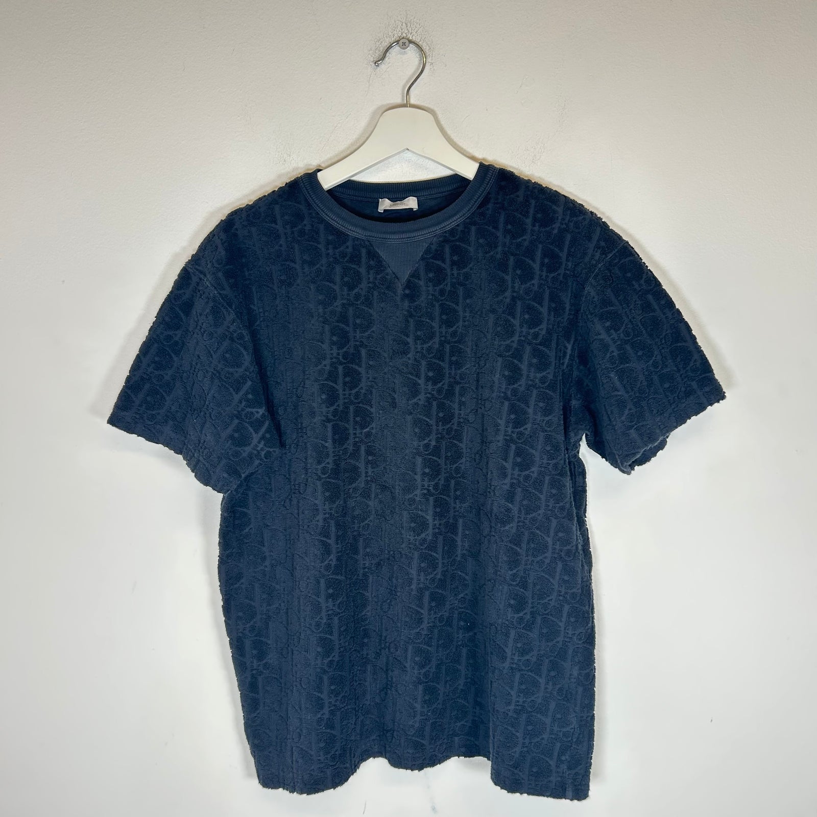 Dior Navy Oblique Towel Tee Size XS