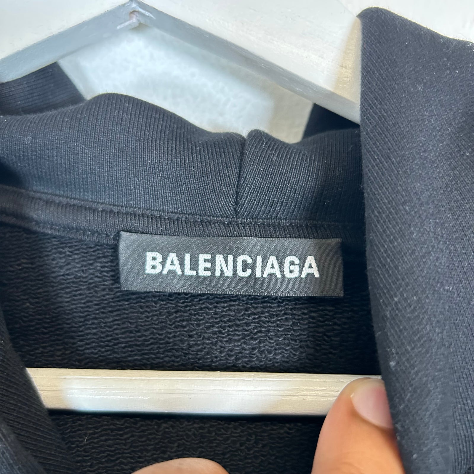 Balenciaga Black Copyright Logo Hoodie Size M