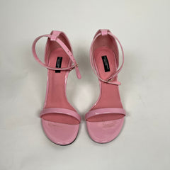 Dolce & Gabbana Pink Patent Leather Sandals Size 37