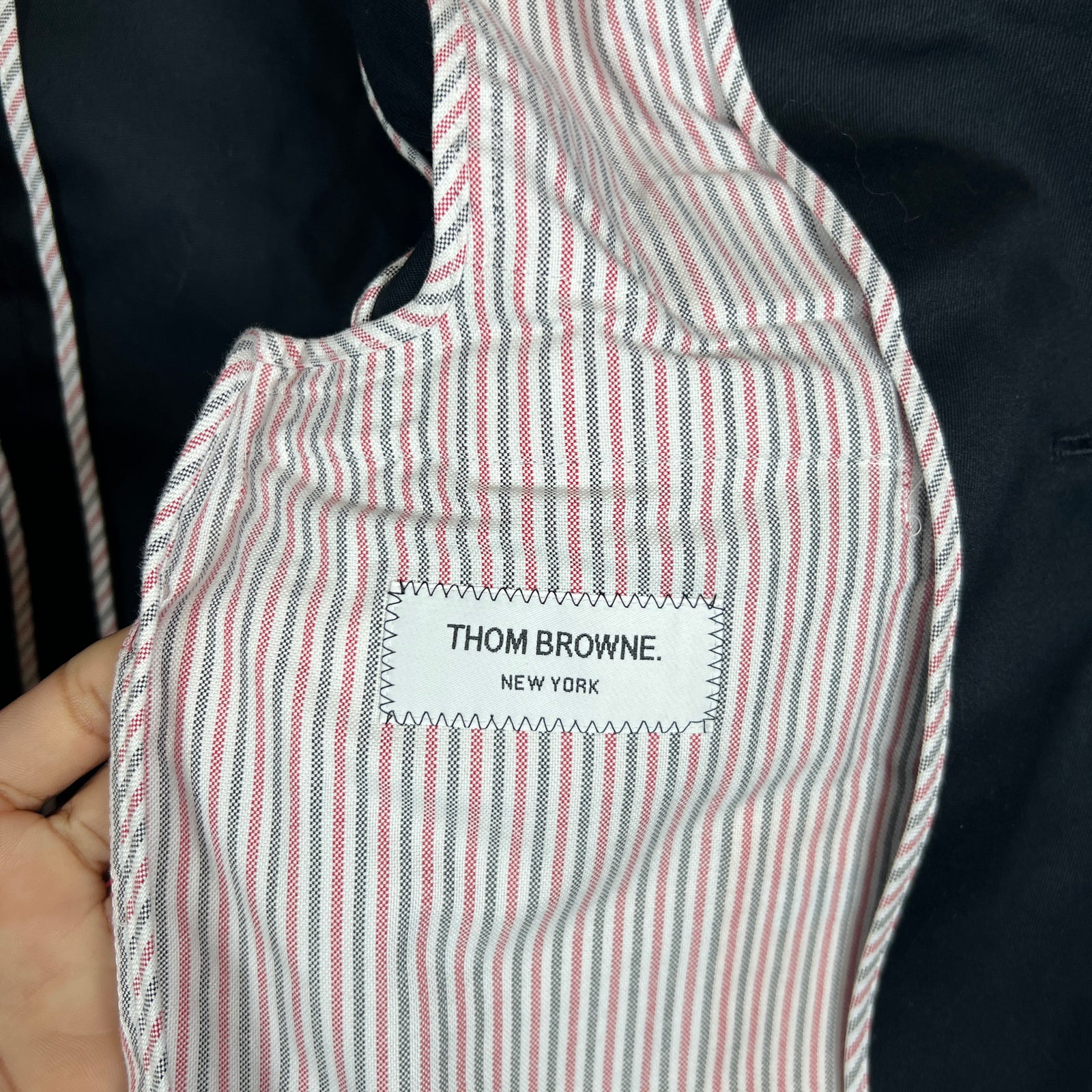 Thom Browne Navy 4-Bar Blazer Size 0