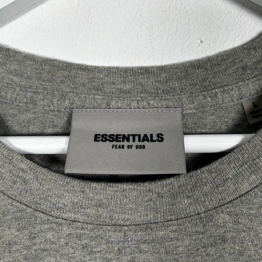 Essentials Fear Of God Grey Logo Tee Size L