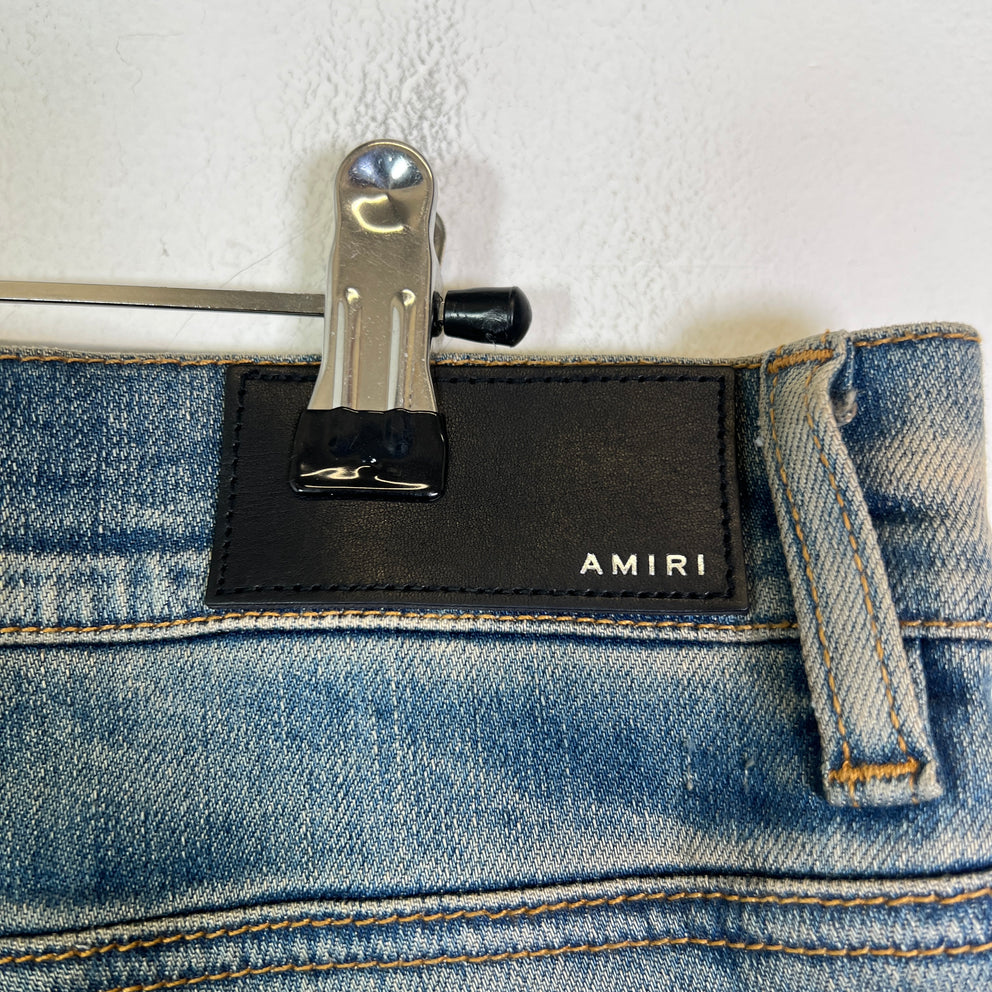 Amiri Clay Indigo Core Applique Logo Jeans