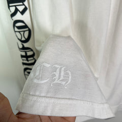 Chrome Hearts White Neck Logo Script Longsleeve Size M