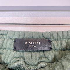 Amiri Green/Peach Watercolor MA Logo Sweatpants Size XS