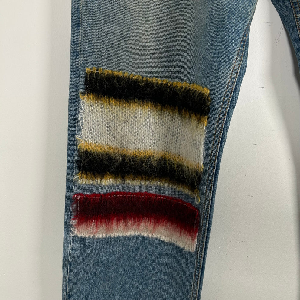 Marni Mohair Patch Denim Jeans Size 34