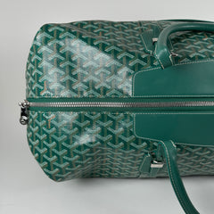 Goyard Goyardine Green Boeing 55 Travel Duffle Bag