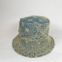 Amiri Bandana Paisley Denim Bucket Hat