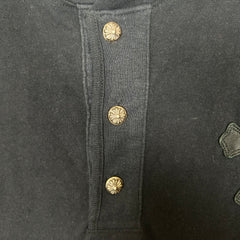 Chrome Hearts Black Leather Cross Patch T-shirt Size M