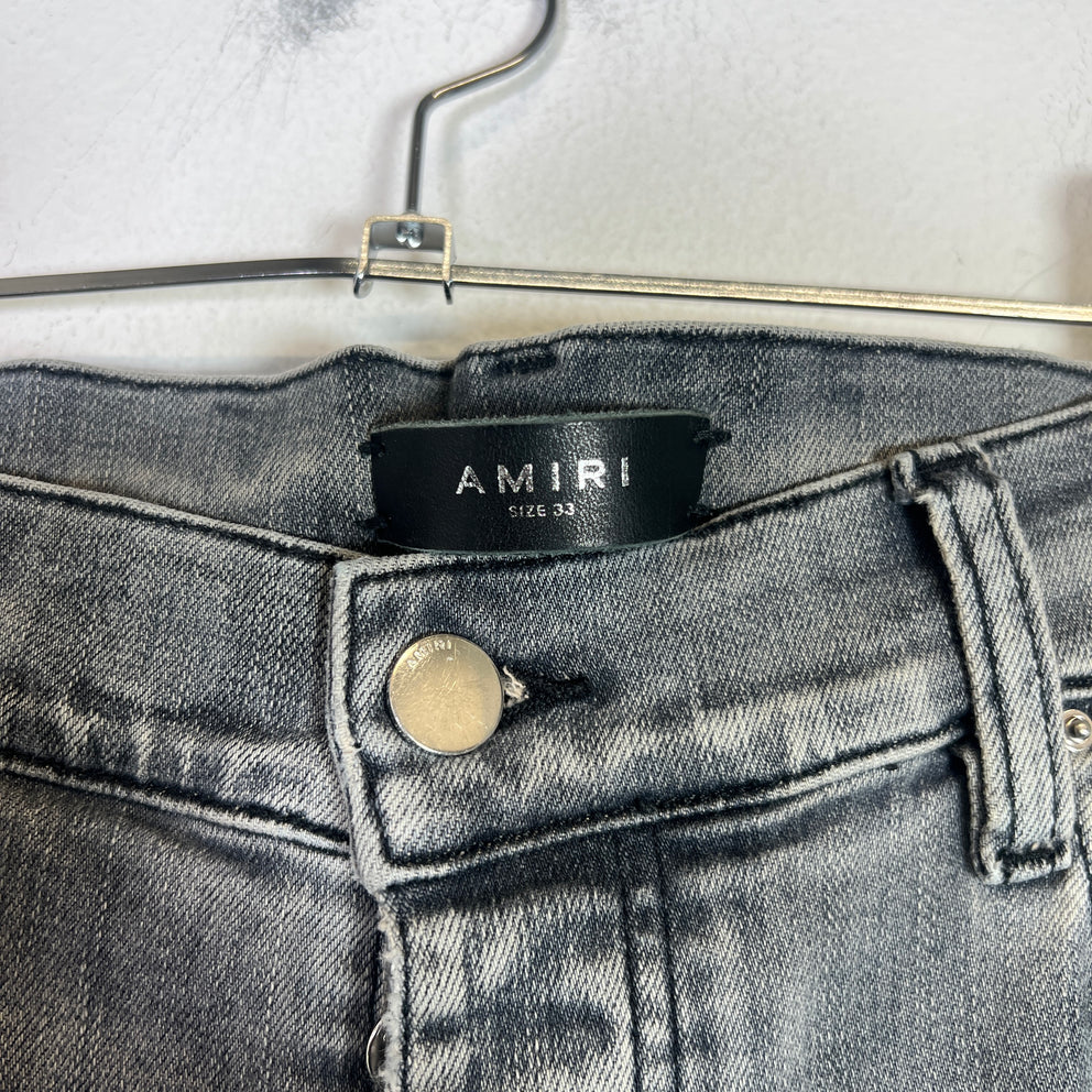 Amiri Grey Military Stencil Jeans Size 33