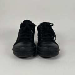 Rick Owens Triple Black Low-Top Ramones Size 7.5