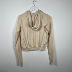Rick Owens Cream Cropped Hoodie Size M