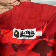 Bape Red Camo Shorts Size L