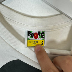 Bape White/Black Ape Head Tee Size S