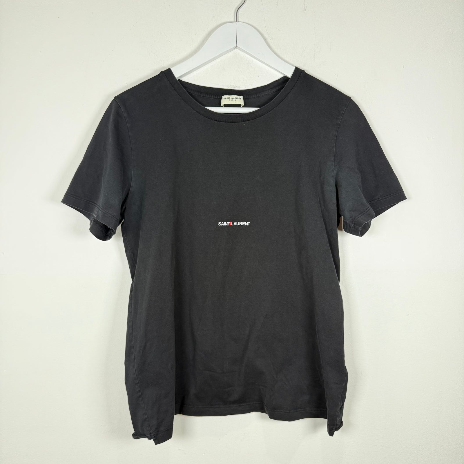 Saint Laurent Black Logo T-Shirt Size M