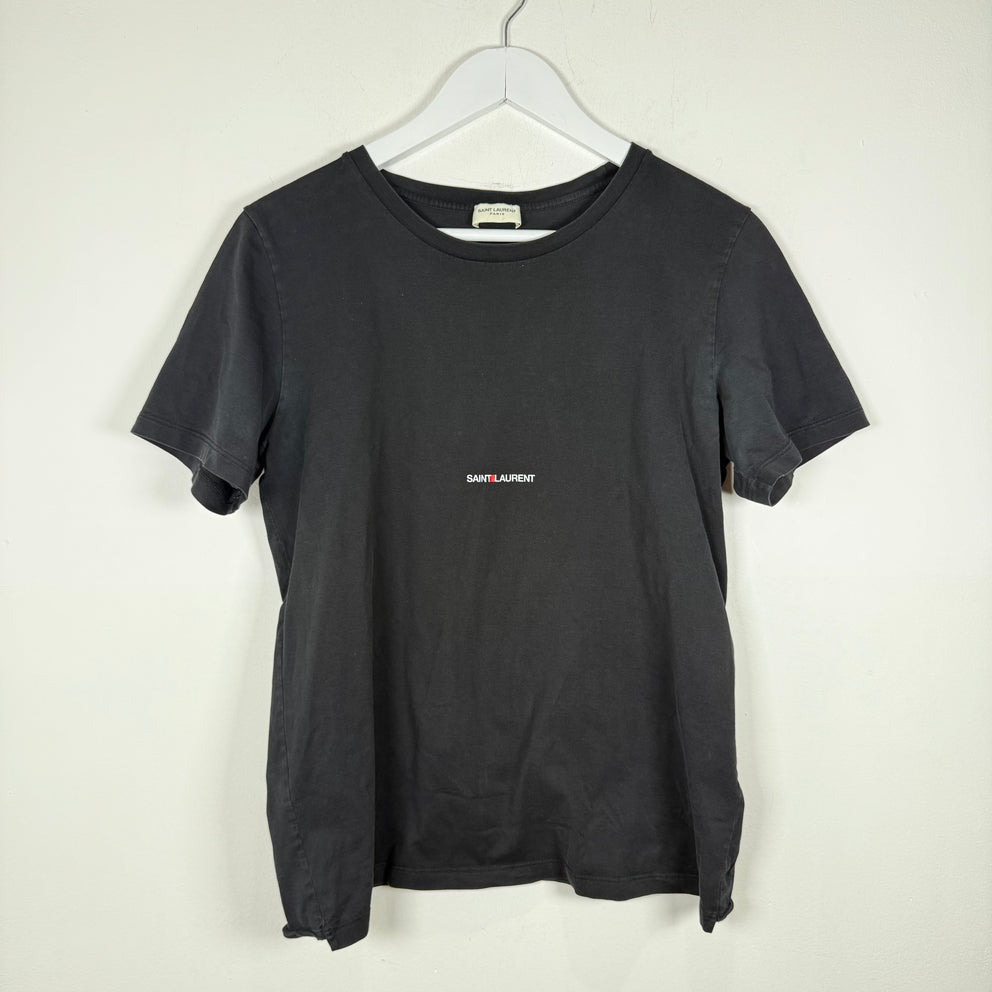 Saint Laurent Black Logo T-Shirt Size M