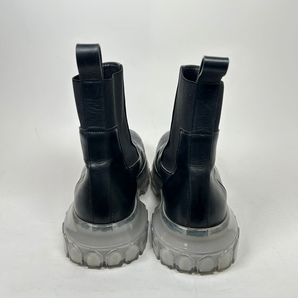 Rick Owens Black Beetle Bozo Boots Size 40