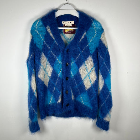 Marni Mohair Blue Cardigan Knit Sweater Size Small