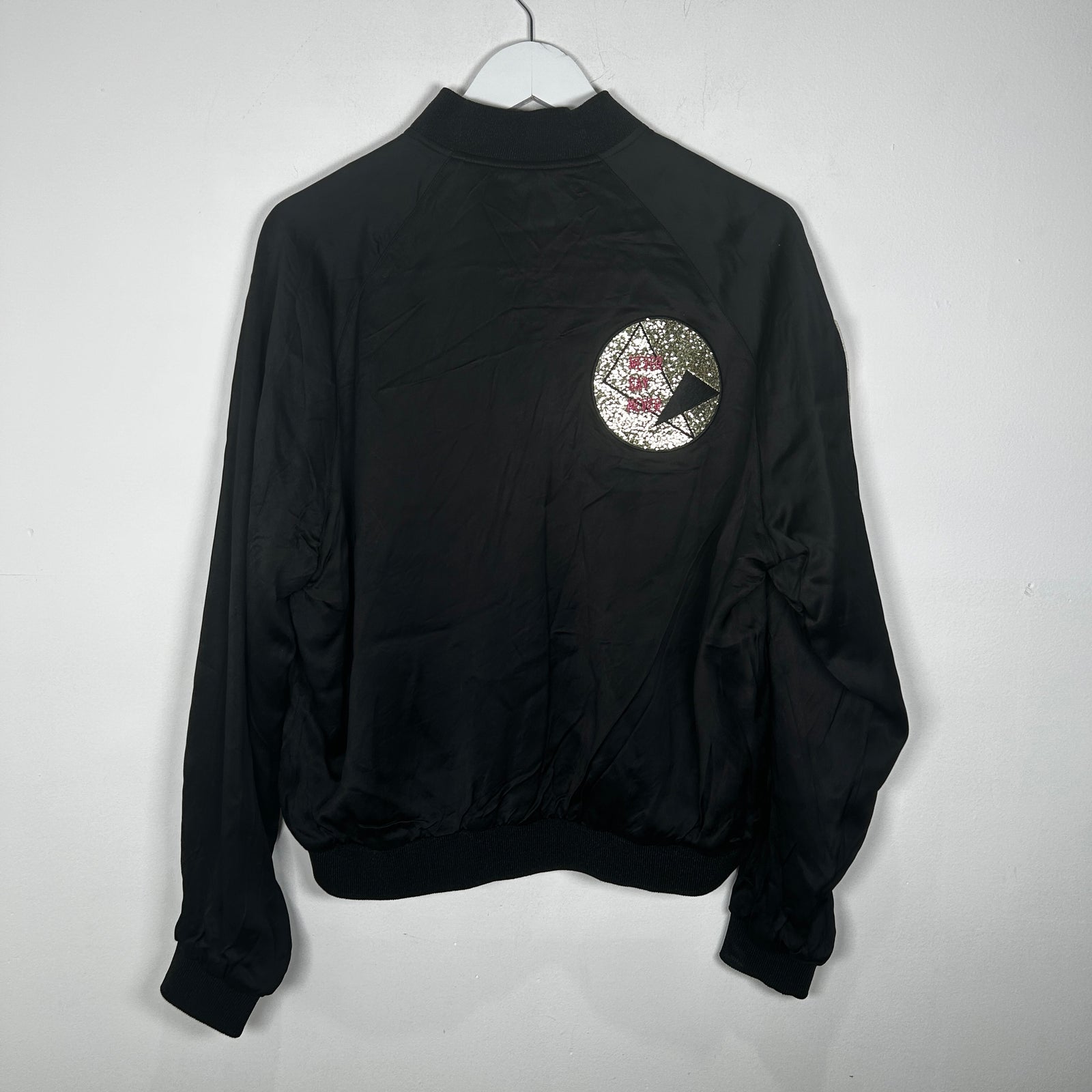Saint Laurent Black Glitter Patch Jacket Size L