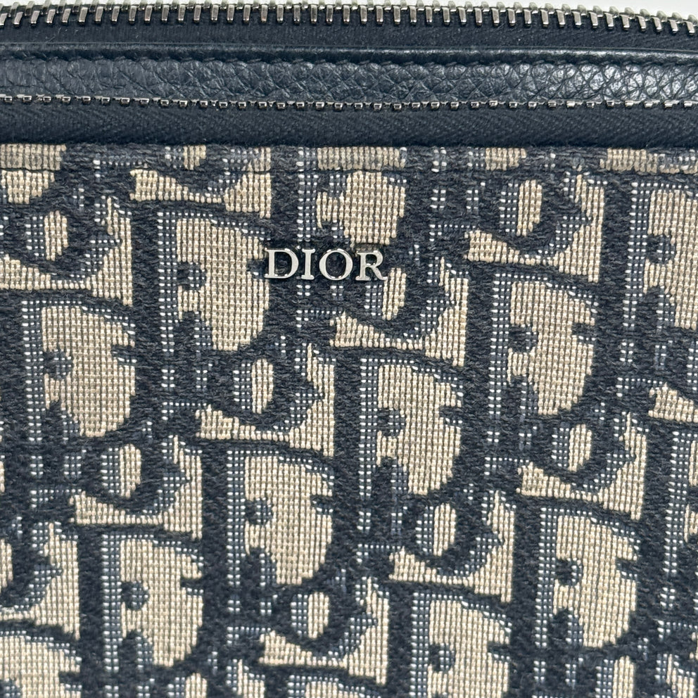 Dior Oblique Double Zip Crossbody Pouch