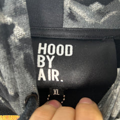Hood By Air Black All Over Print Hoodie Size XL
