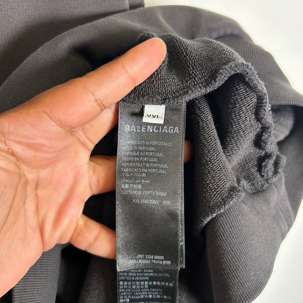 Balenciaga Vintage Black Paris Oversized Hoodie