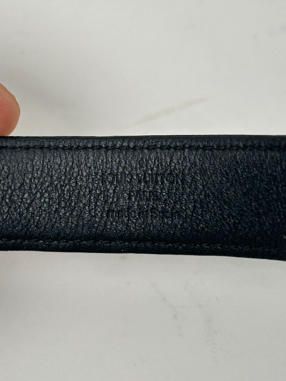 Louis Vuitton 'LV' Leather Strap Bracelet