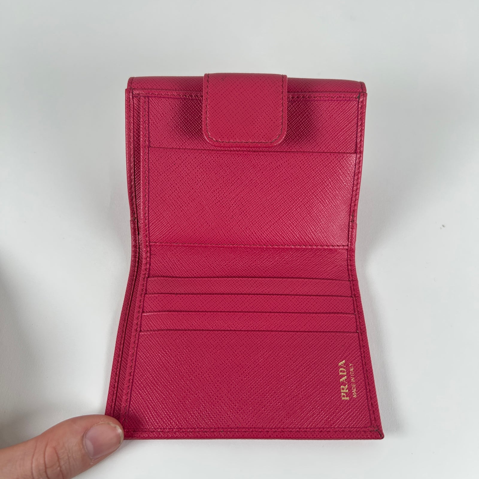 Prada Small Saffiano Pink Wallet