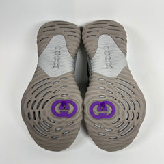 Gucci Grey Interlocking G Ripple Mesh Sneaker Size GG 10