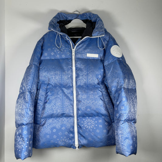 Canada Goose x Concepts Blue Bandana Puffer Jacket Size XL