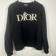 Dior Black 'Safety Pin' Sweater Size S