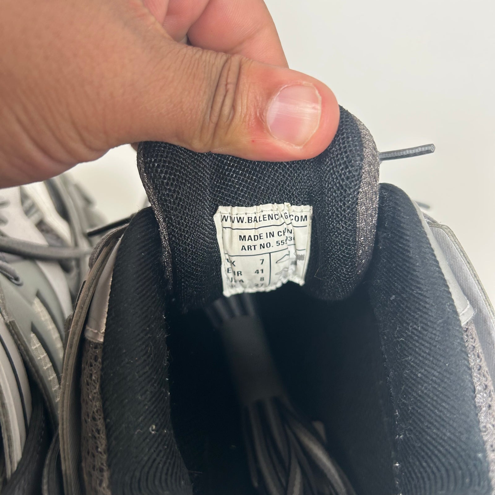 Balenciaga Grey LED Track Sneakers Size 41