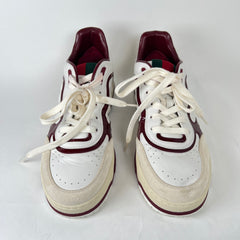 Gucci White/Maroon Re-Web Sneaker Size GG 11