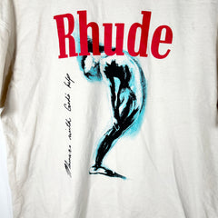 Rhude Graphic White T-Shirt Size L