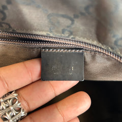 Gucci Brown GG Nylon Boston Bag