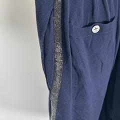 Sacai Navy Sparkle Stripe Shorts Size M