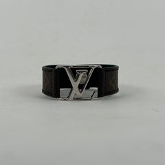 Louis Vuitton 'LV' Leather Strap Bracelet