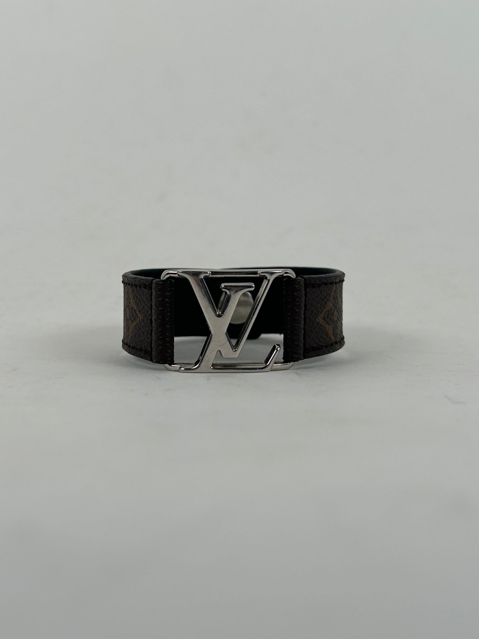 Louis Vuitton 'LV' Leather Strap Bracelet