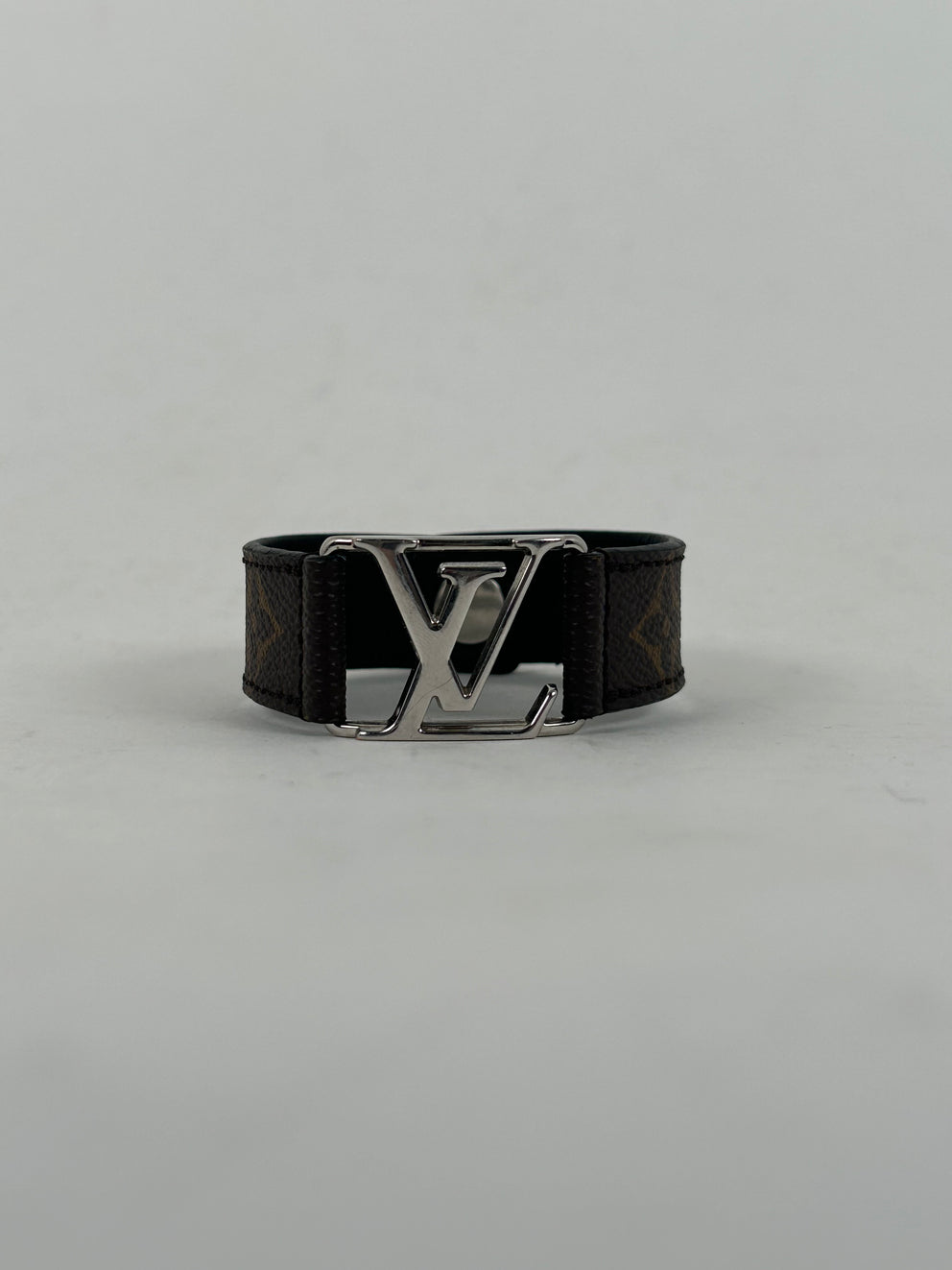 Louis Vuitton 'LV' Leather Strap Bracelet