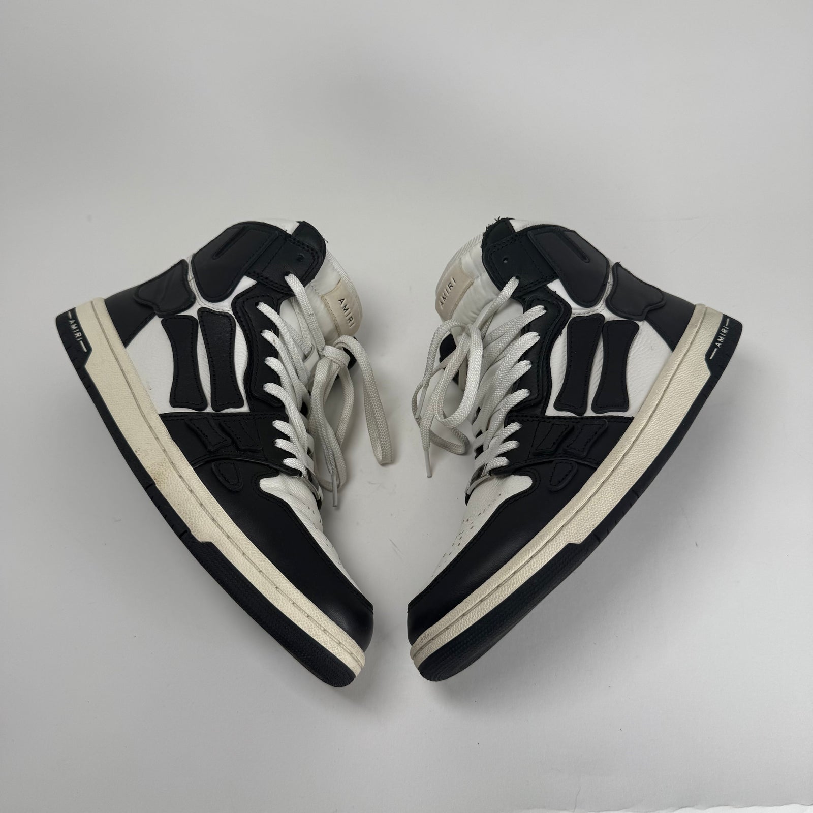 Amiri Black/White Skeleton High-Top Sneakers Size 8